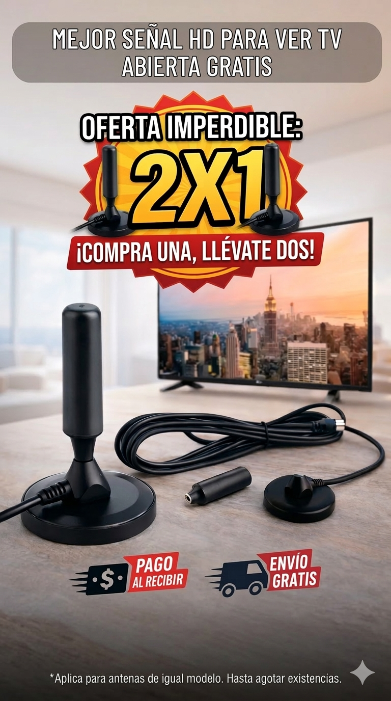 SignalMax 360° 2X1 – Antena TV Digital TDT 4K UHD Profesional +3000 Canales